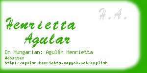 henrietta agular business card