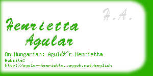 henrietta agular business card